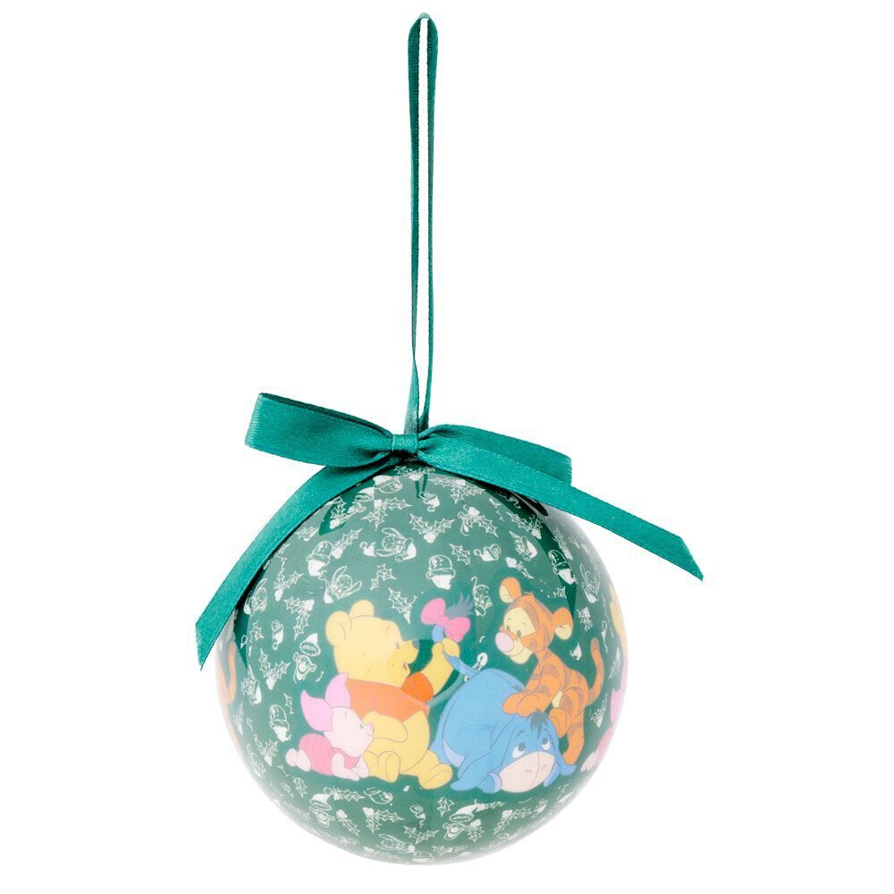Boule de No&euml;l Disney Winnie L'ourson vert foncé Ø7,5cm