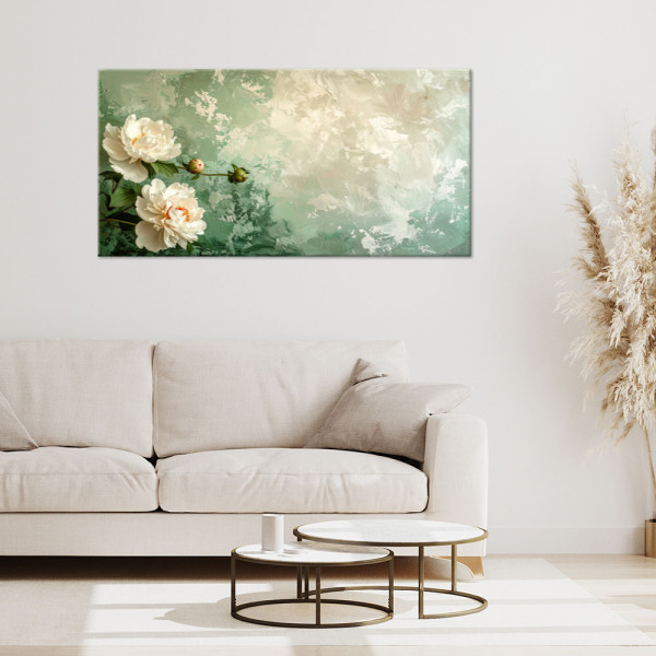 Obraz do salonu sypialni biura, Kwiaty w stylu shabby chic 80x40