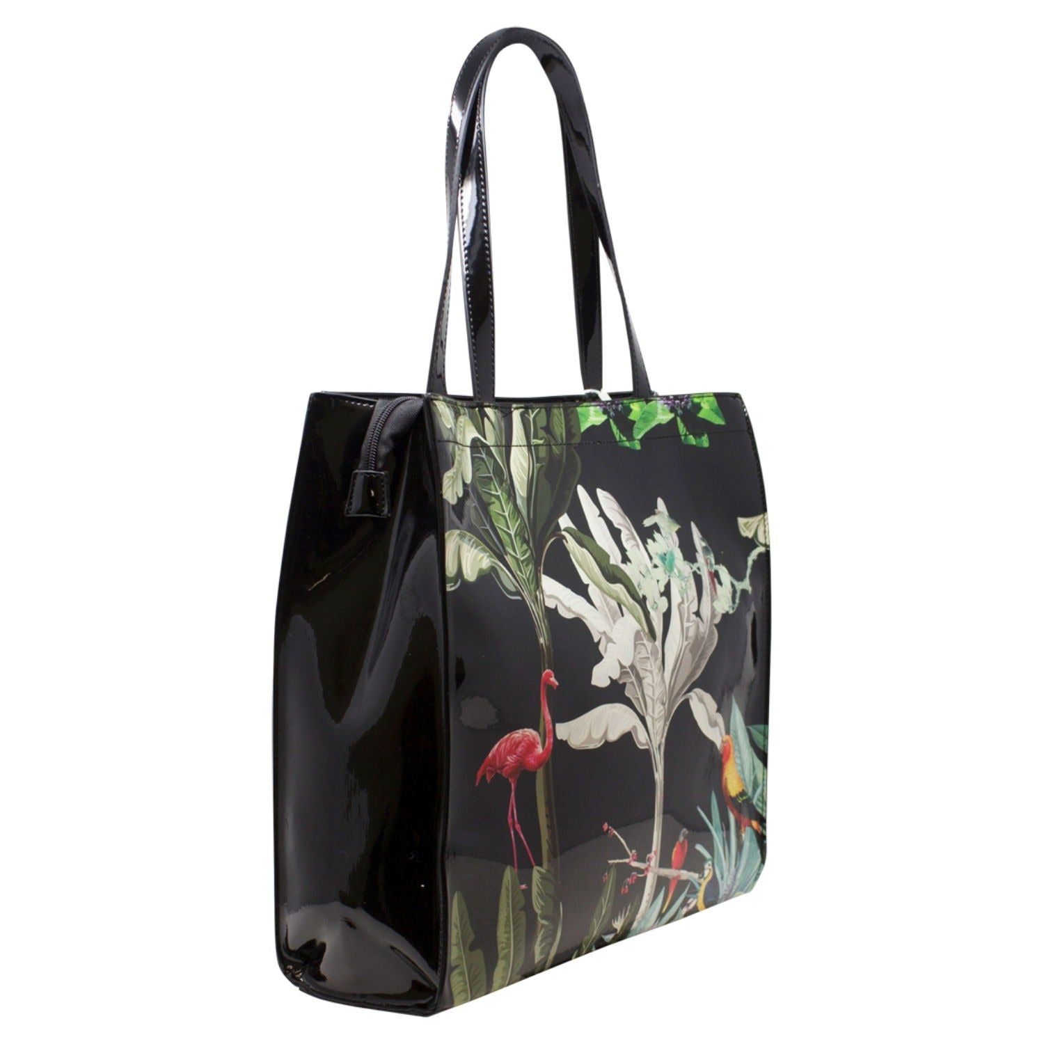 SVNX Glossy Tropical Print Purse