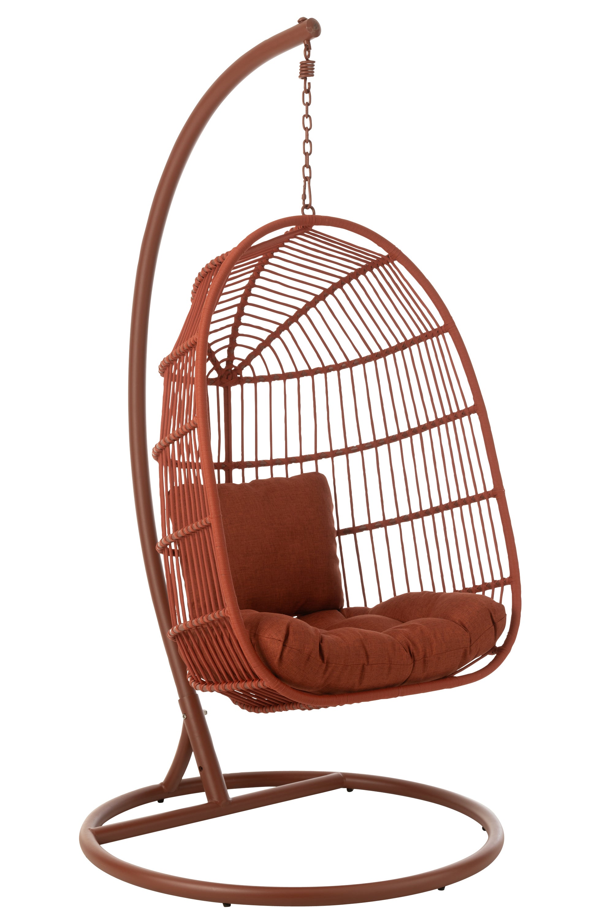 J-Line hangstoel Egga - metaal/koord - rood