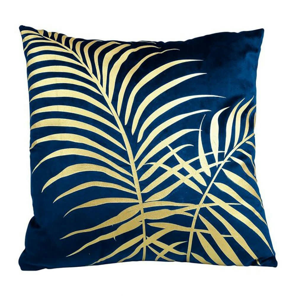 PALM - Housse de coussin marine 40x40cm