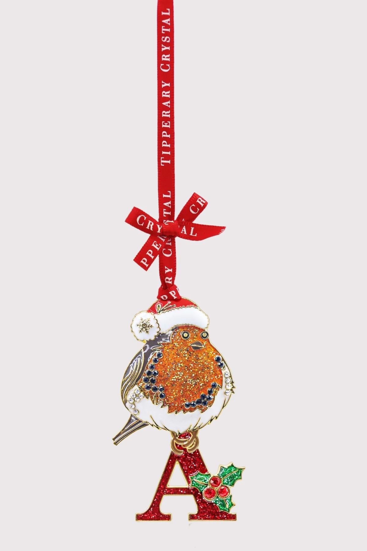 A Alphabet Robin Christmas Tree Decoration