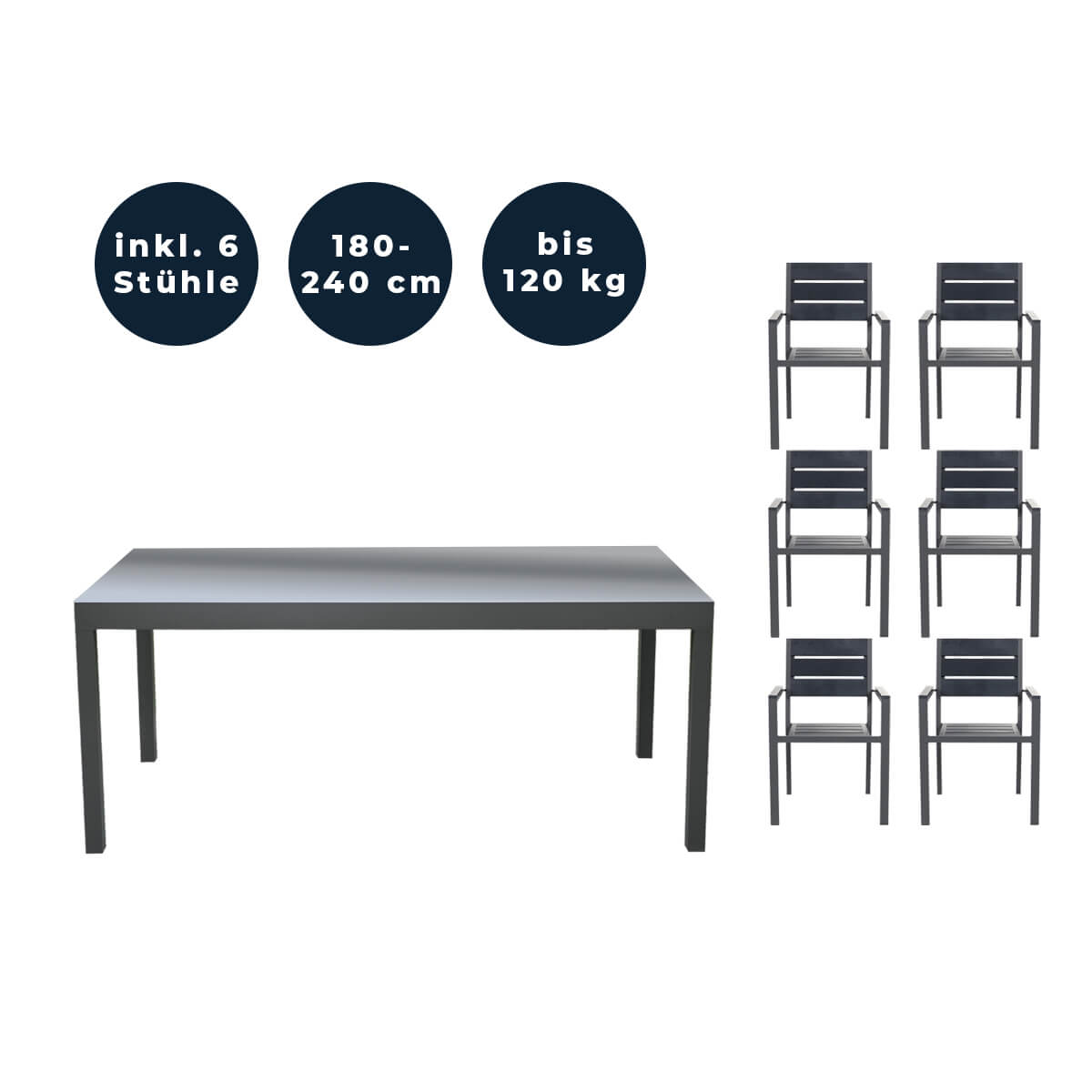 Home Deluxe Zitgroep SOL MADERA Hoeveelheid: 7 stuks.