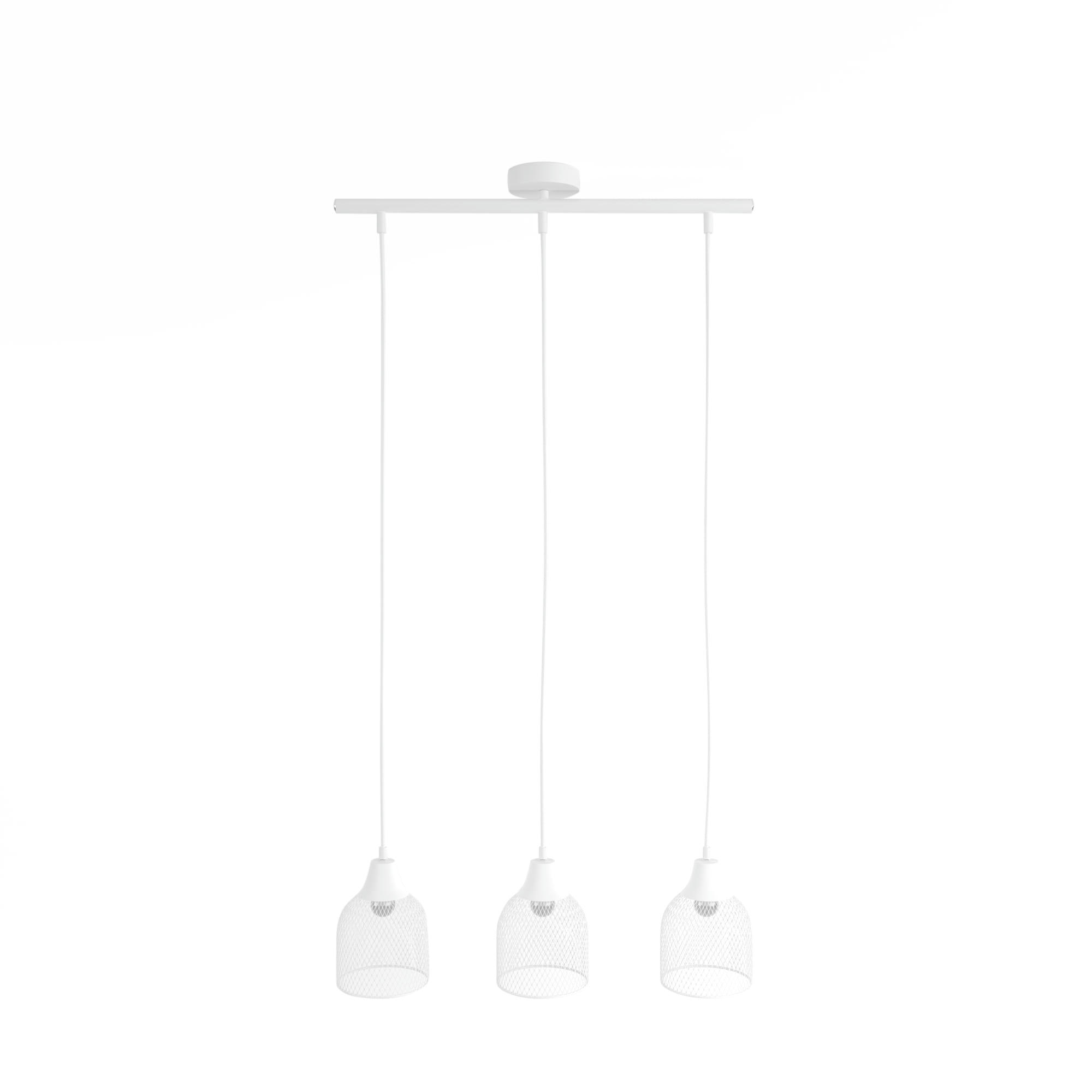VILLADORO - Suspension triple en métal blanc