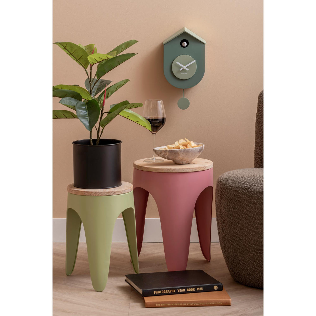 Leitmotiv kruk Double Funky - multicolor - Ø24cm