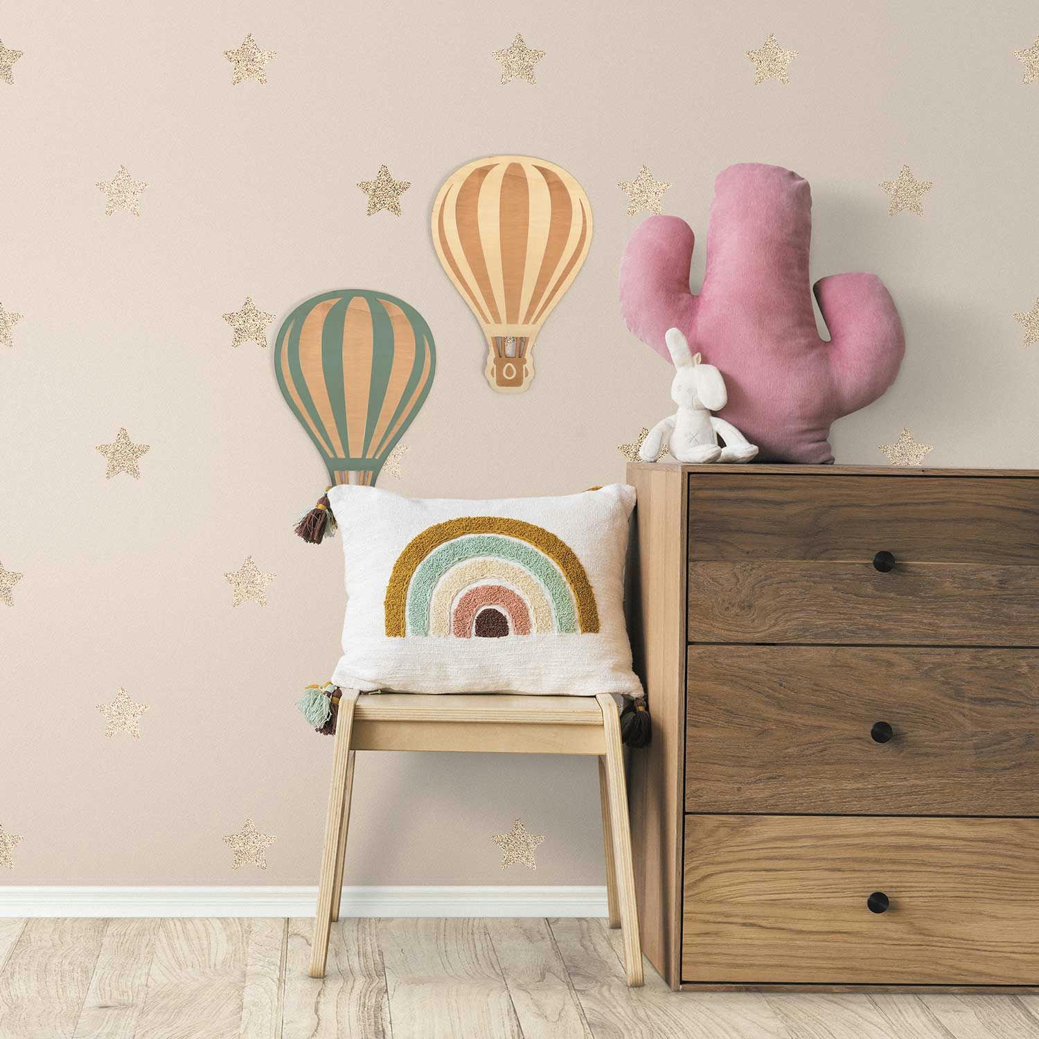 - Mongolfière en bois à décorer 30 x 20 cm
