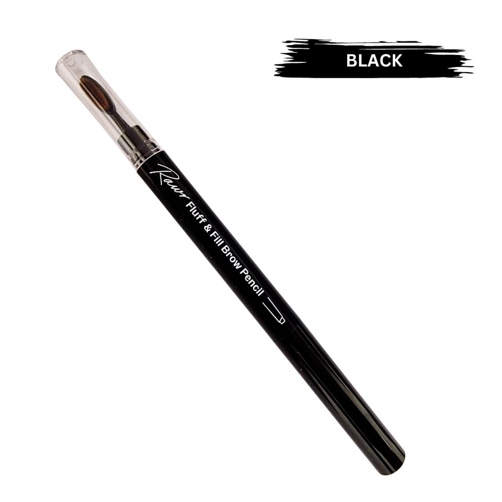 Rawr Beauty Fluff and Fill Brow Pencil Black
