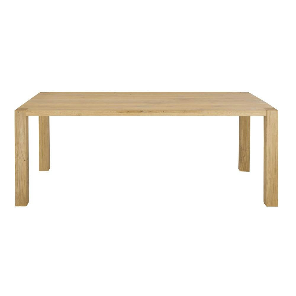 Worldy - Table à manger en chêne massif 8/10 personnes L200