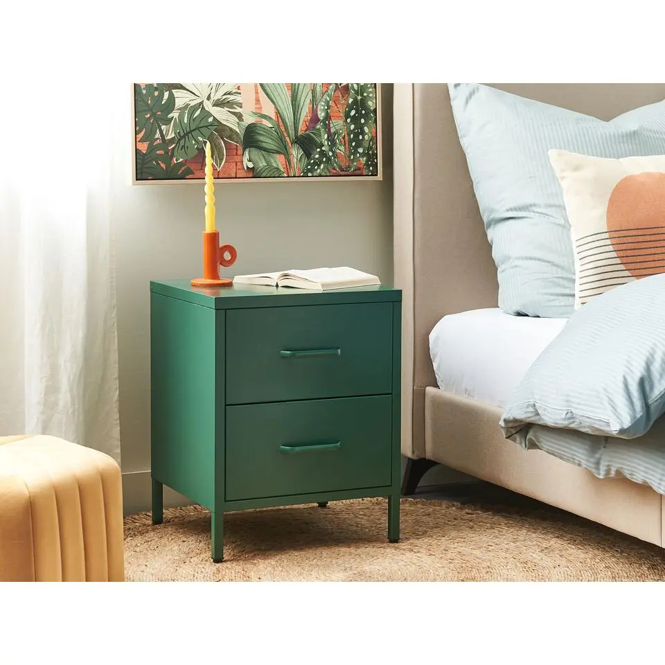 MALAVI - Nachtkastje - Groen - Staal