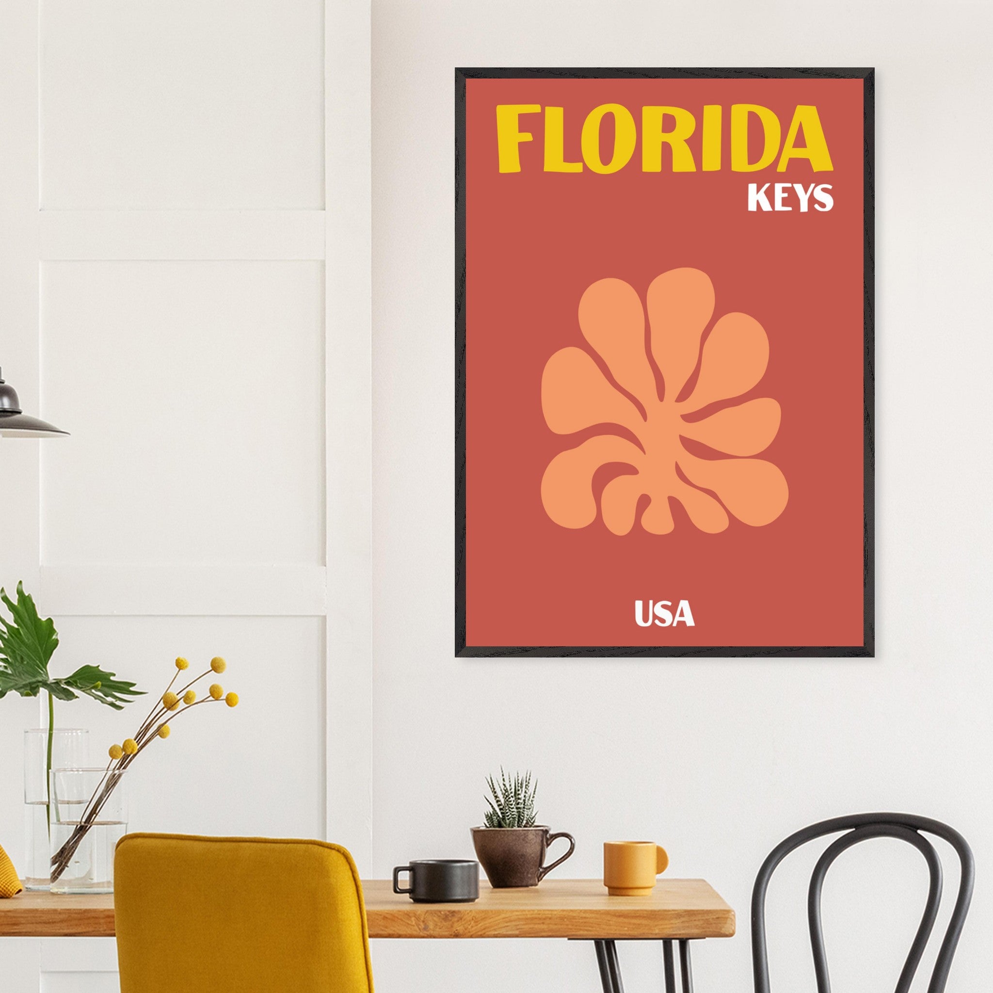 Artfulprints Poster USA - Florida Keys  - 70x100 cm - Terracotta