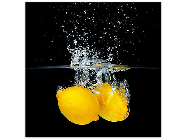 DECLINA, Tableau toile imprimée, déco cuisine, Tableau déco Les citrons Jaunes, 30x30 cm