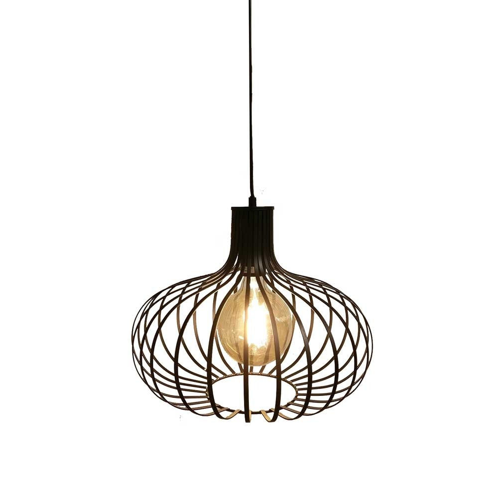 Artdelight hanglamp Lauren - 1 lichts - 38 x 150  cm - zwart