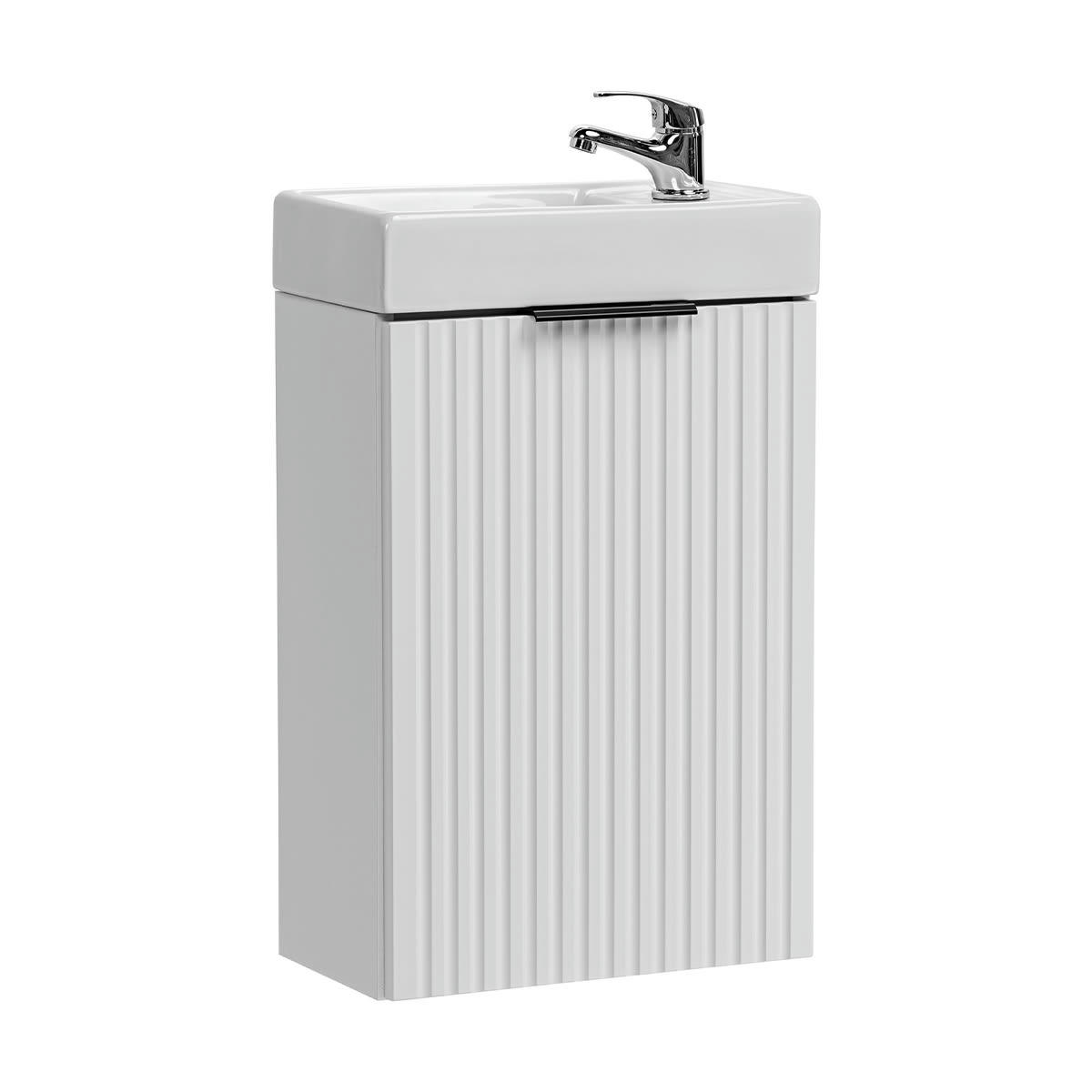 - Meuble lave-mains 40cm 1 porte blanc