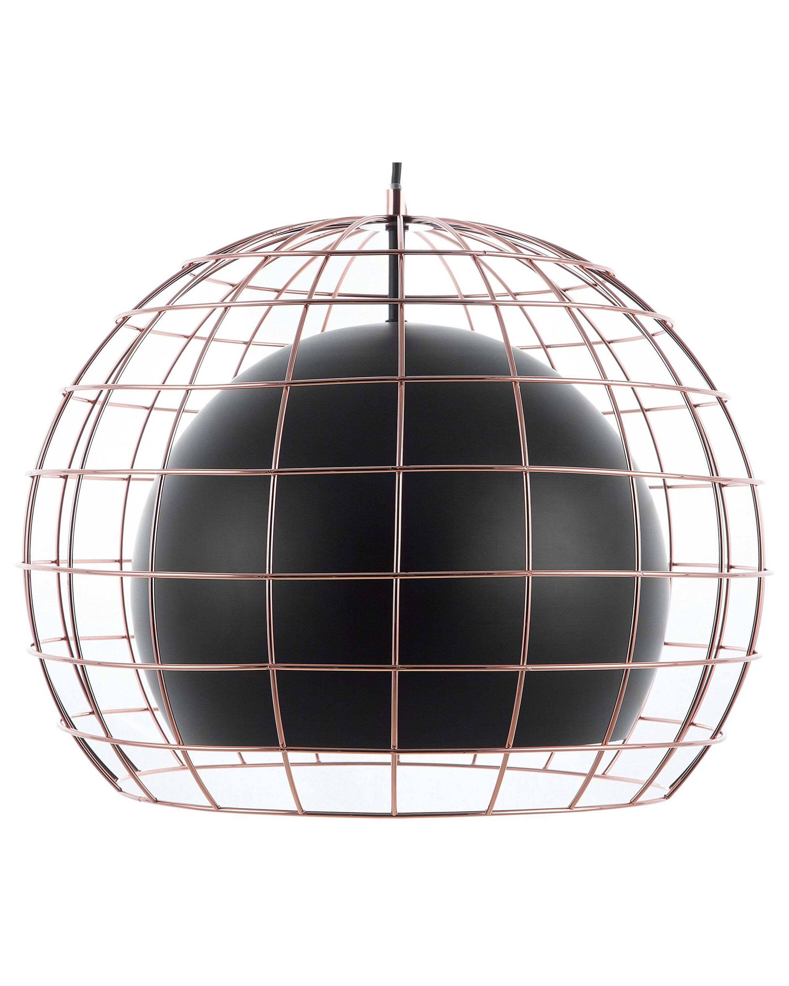 Lampa wisząca klatka pręty czarna