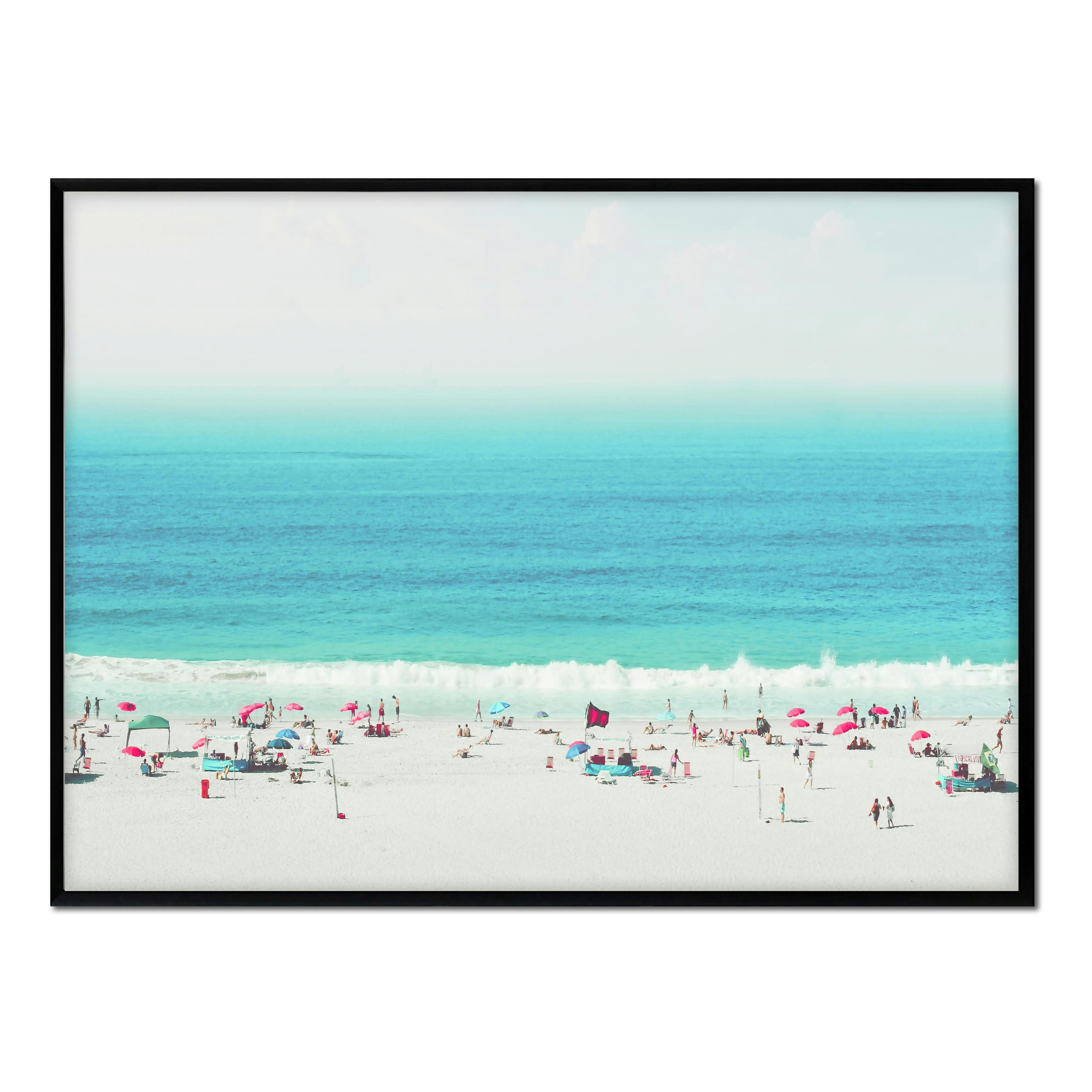 PLAYA - Affiche avec cadre noir - Jours d'été - 50x70