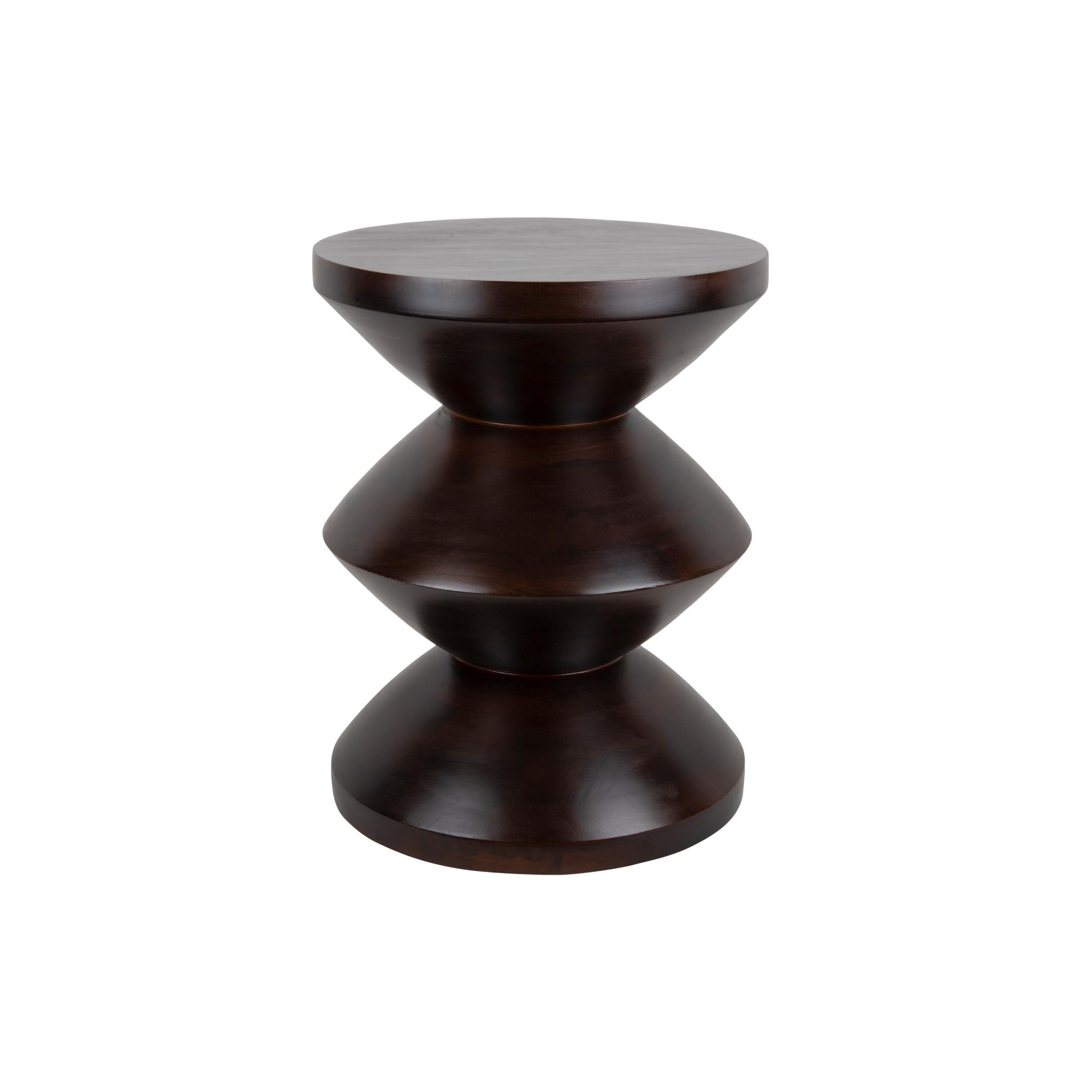 Leitmotiv bijzettafel Totem - bruin - Ø35cm