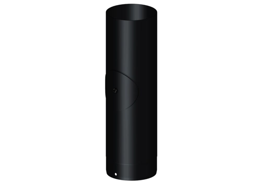SKORSTEINSRØR DINAK MED LUKE Ø130 450MM SVART