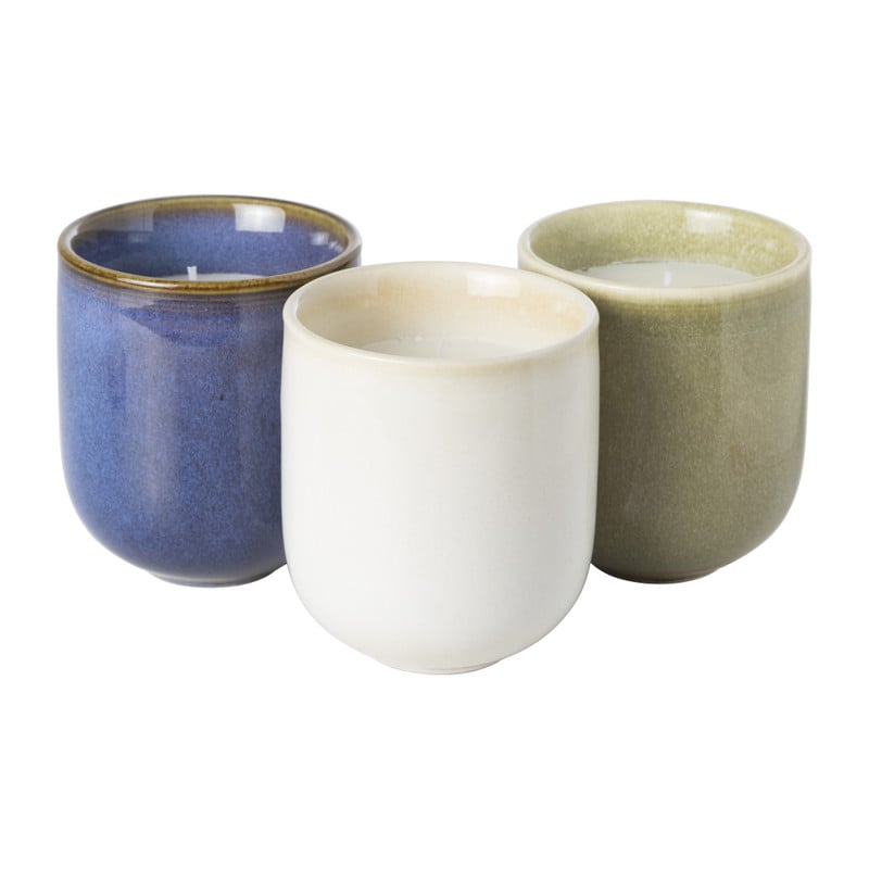 Geurkaars rose amberwood - groen - &Oslash;8.2x9.3 cm