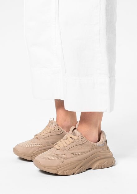 Beige chunky sneakers