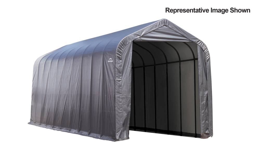 ShelterLogic ShelterCoat™ Water Resistant Peak Portable Garage Shelter w/UV Protection, 14 x 24 x 12-ft
