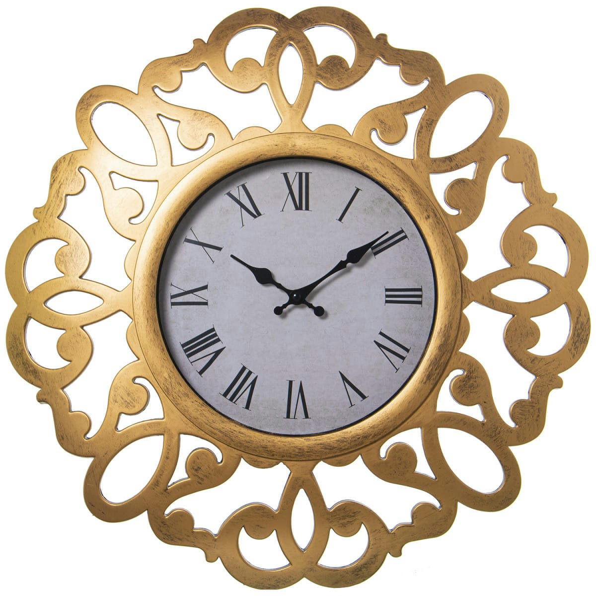 - Horloge murale ronde en résine dorée D50cm