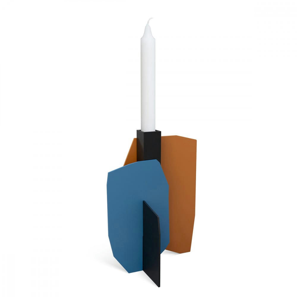 - Bougeoir coloré en métal h19,5cm