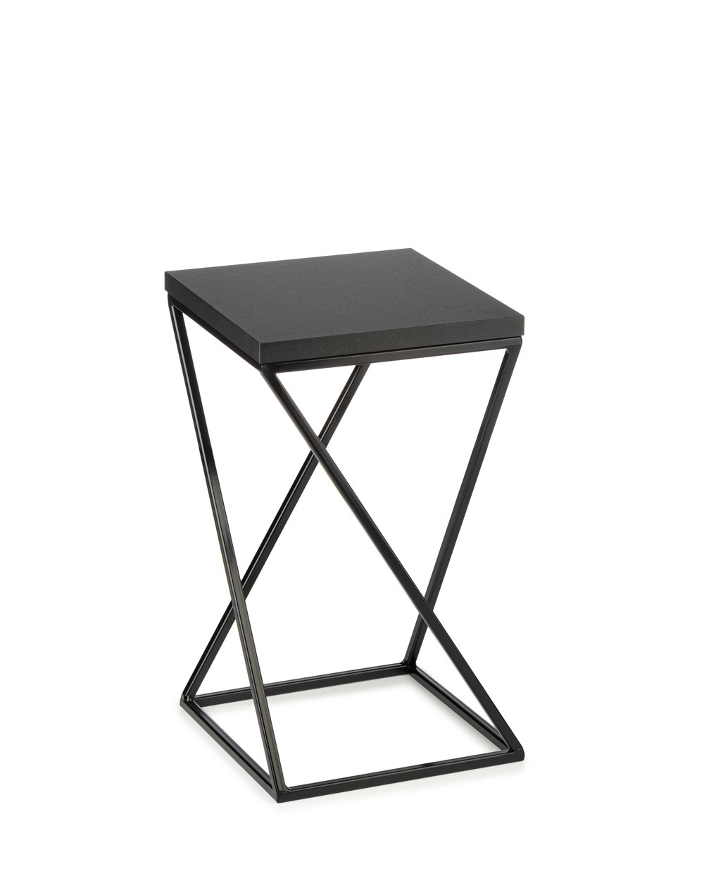 Kwietnik stojący 40 cm blat MDF czarny LOFT