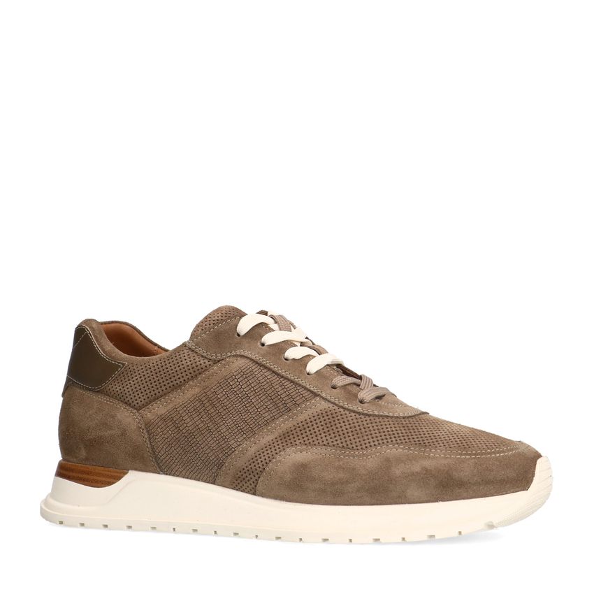 Manfield Taupe suède sneakers