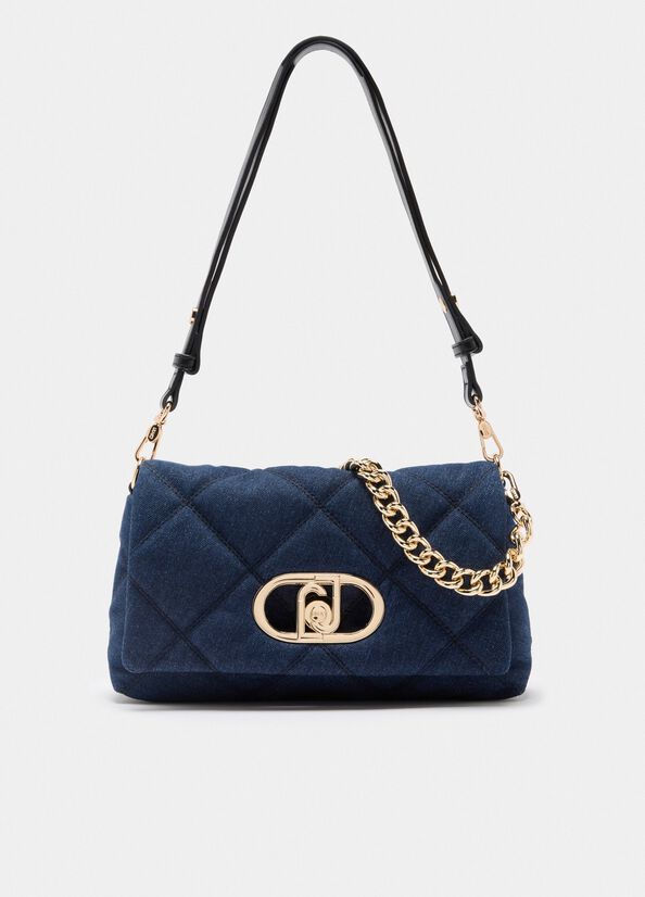 Borsa LaPuffy media in denim
