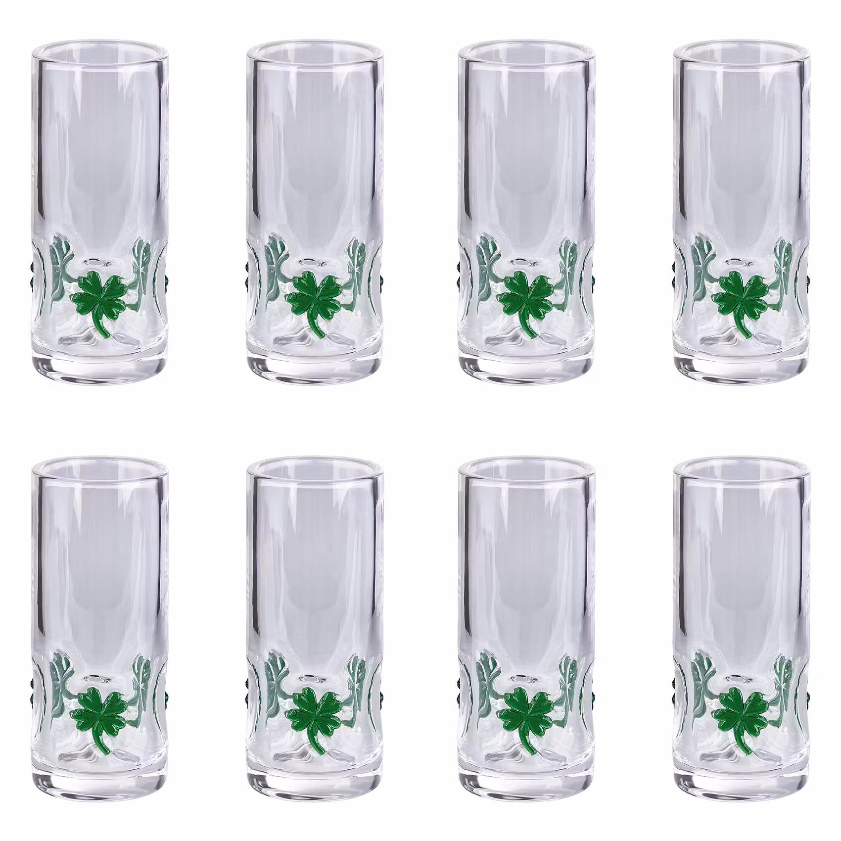 LES PETITS Schnapsglas Kleeblatt 8er-Set