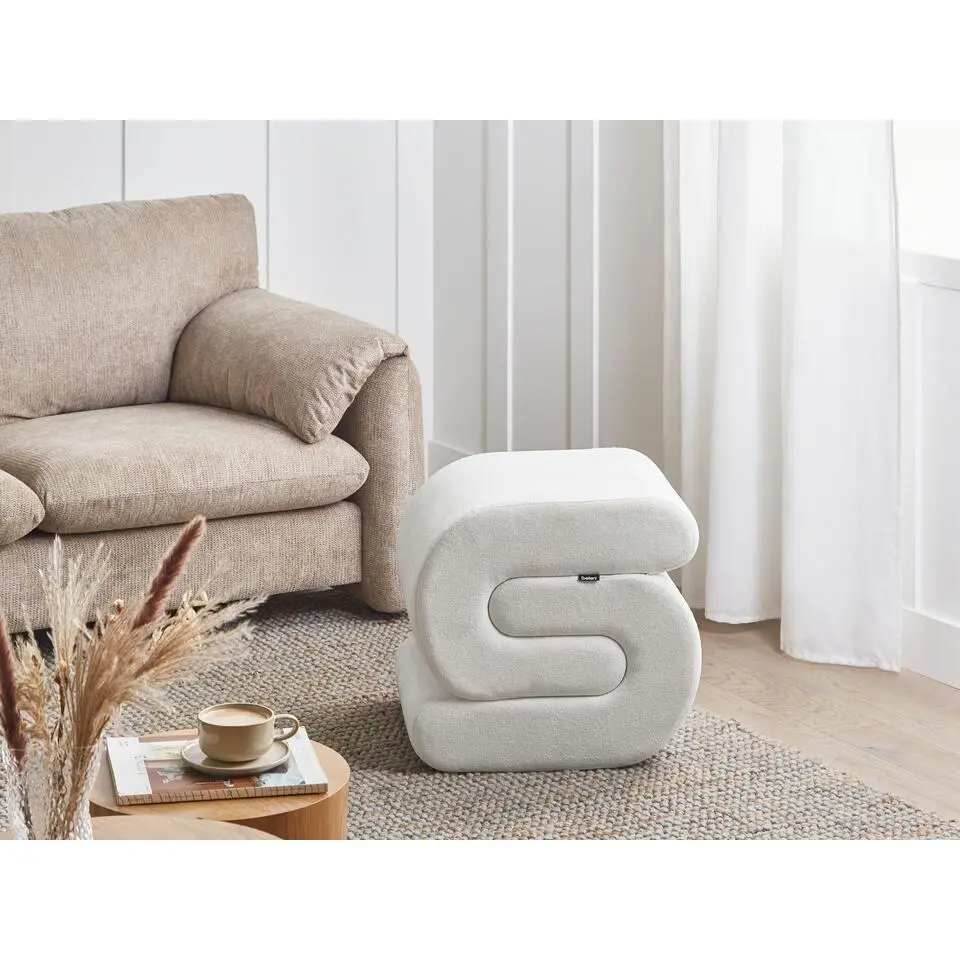 ARCADIA - Poef - Gebroken wit - Chenille