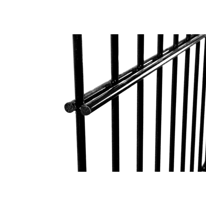 Panneau de treillis double renfort Roma noir 220 x 143 cm GIARDINO