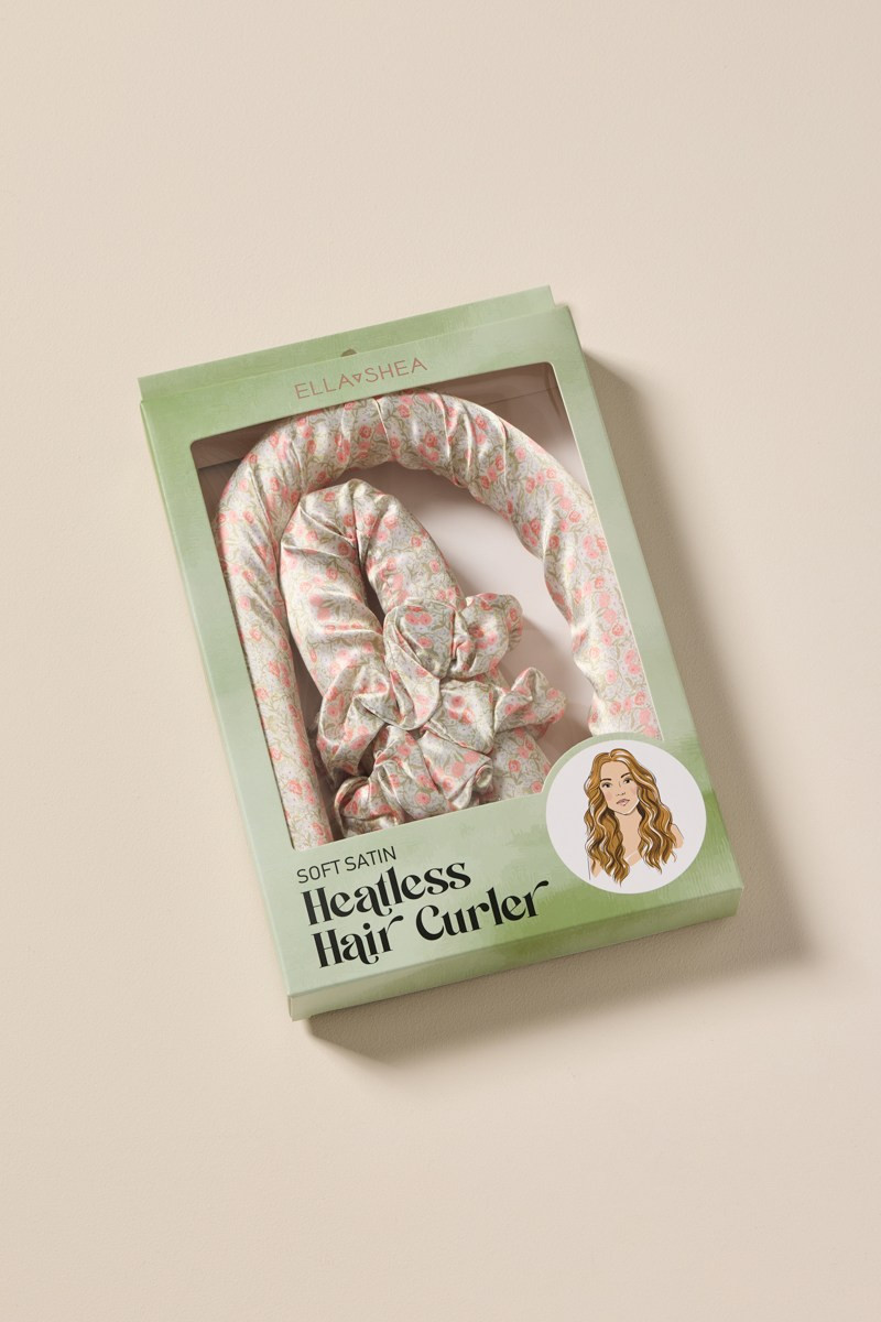 Floral Satin Heatless Hair Curler