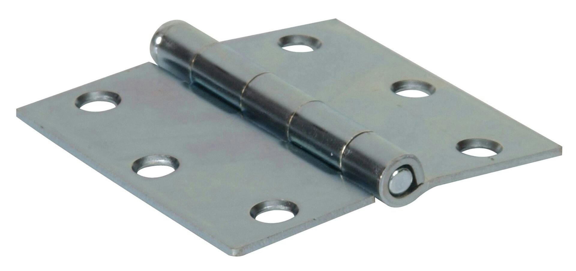 Hillman Broad Butt Hinge, For General Purpose, Removable Pins, Zinc-Plated, 3-in
