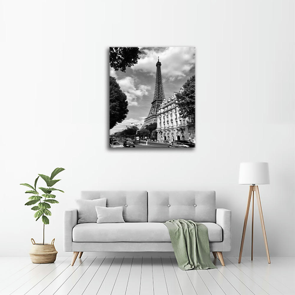 - Tableau impression sur toile - La tour de Paris 60x75cm