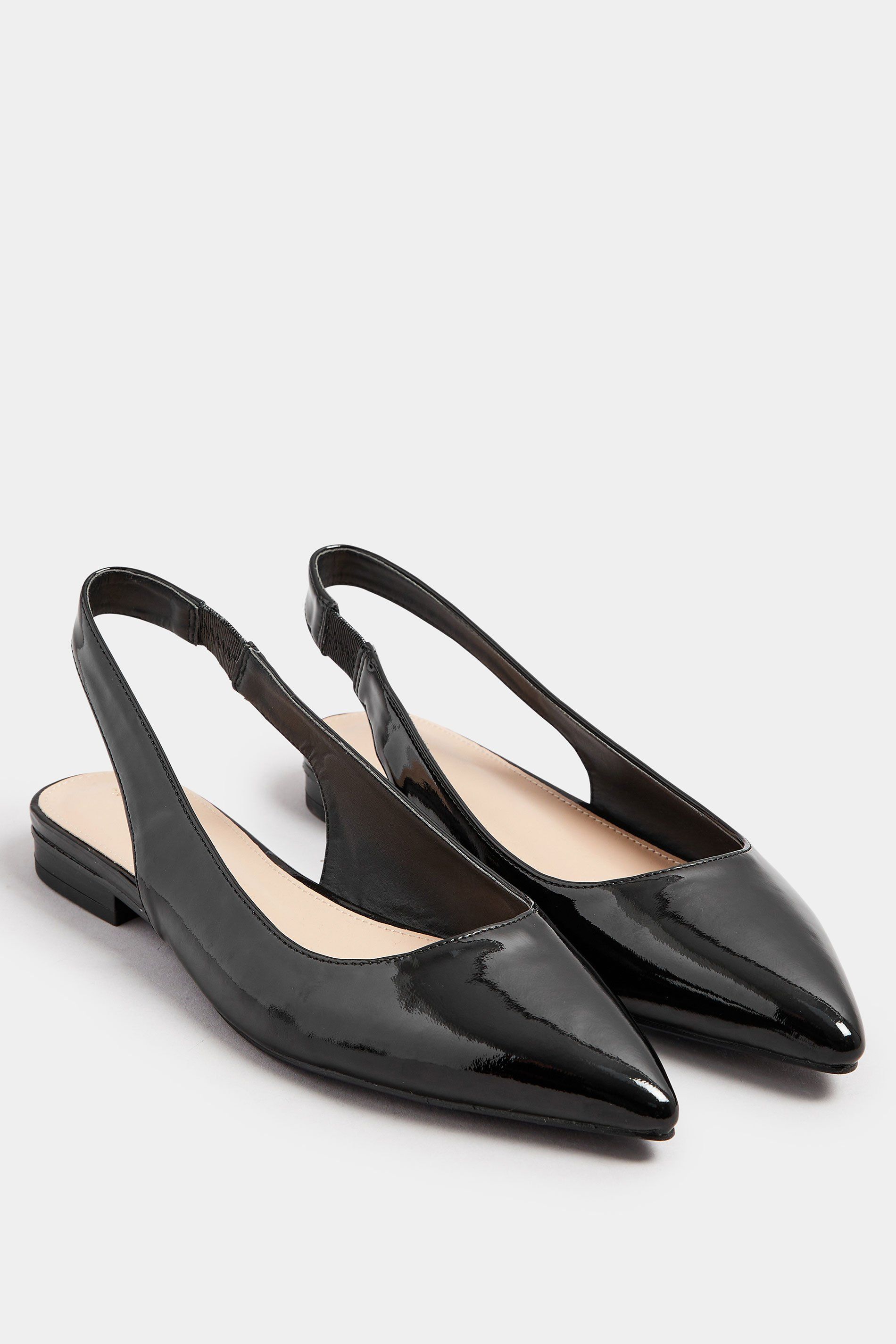 Long Tall Sally Patent Slingback Flats