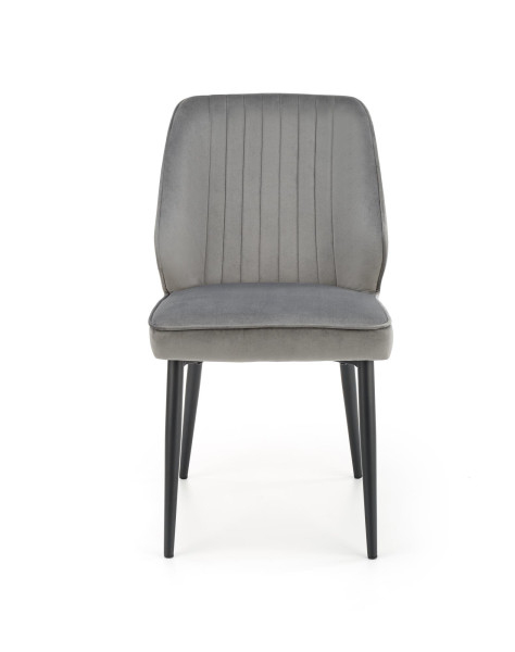 Krzesło tapicerowane K432 VELVET szare