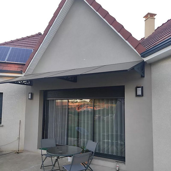 Auvent solaire Portrait MAUPITI Gris Anthracite - 5 panneaux