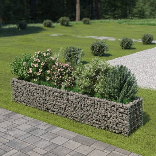 NNEVL Gabion Raised Bed Galvanised Steel 270x50x50 cm