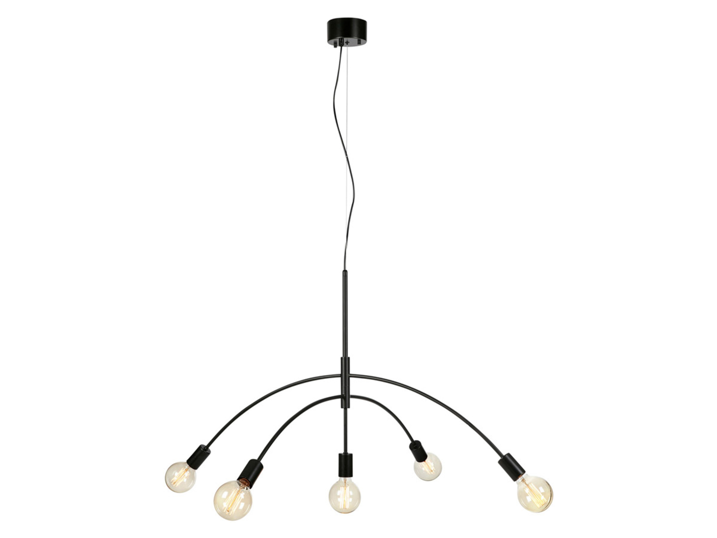 Lampa wisząca Crux 5-punktowa metalowa czarna