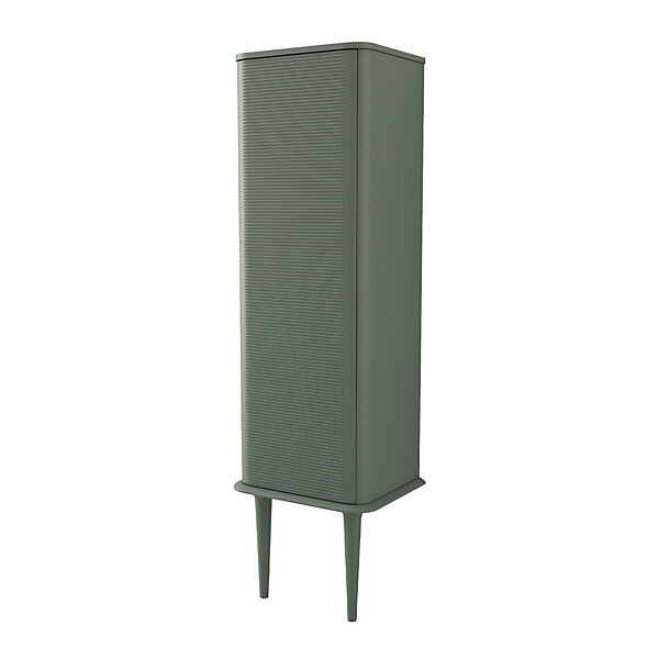 Colonne de salle de bains avec pieds 1 porte H.123 cm, vert mat, IDRA