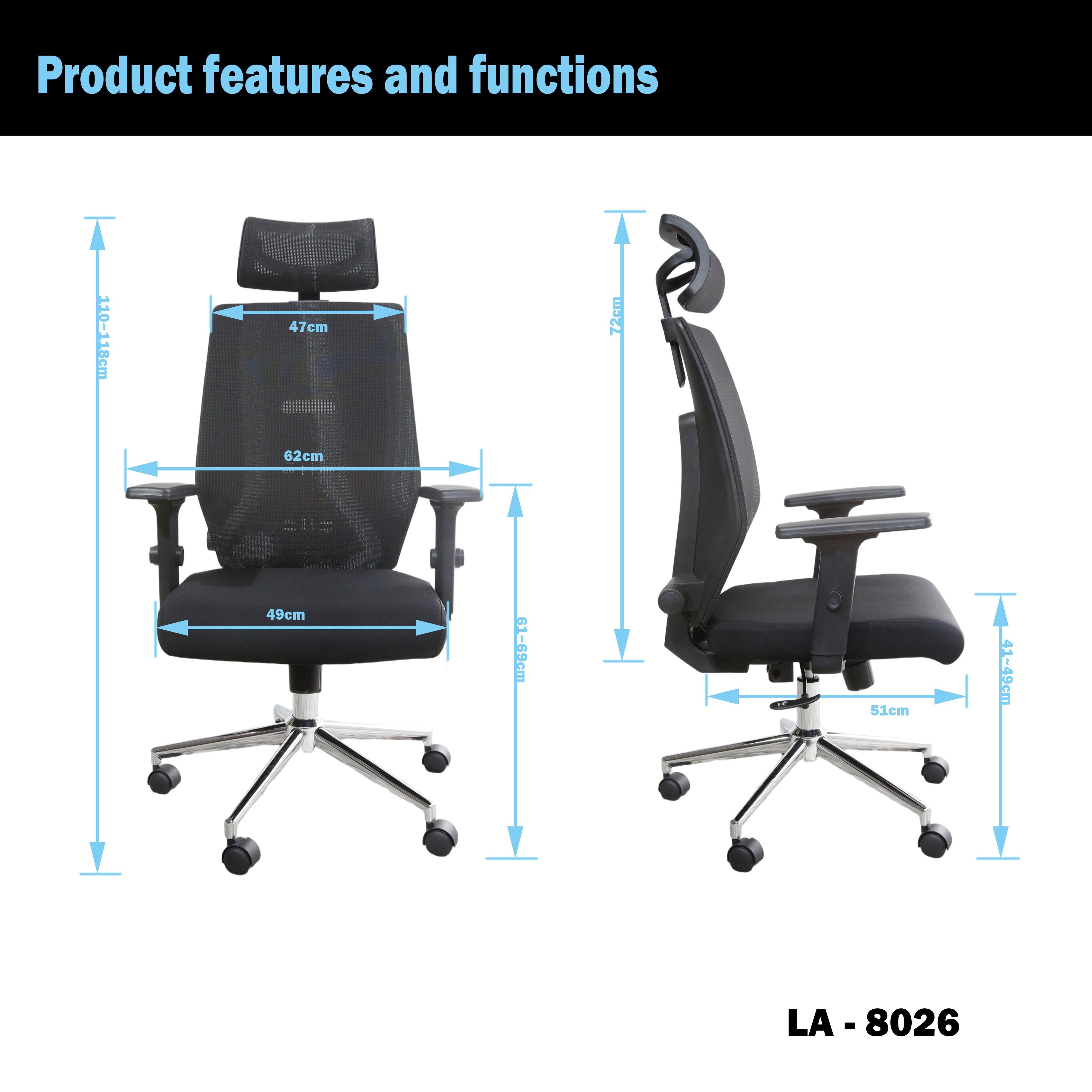 JFY Executive Padded Swivel Office Chair with Lumbar Support