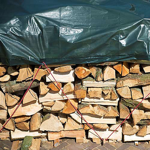 Bâche de protection pour tas de bois, Dimensions 4 x 3 m