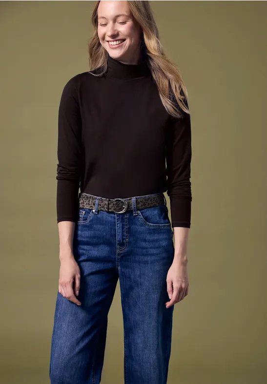 Leder Gürtel mit Leo-Muster