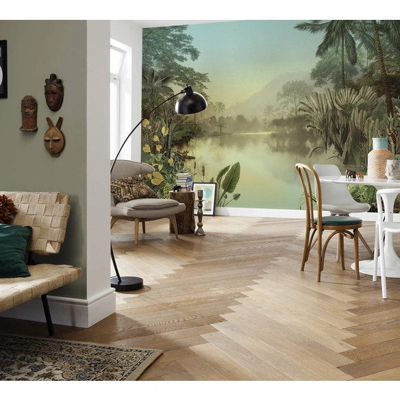 Vliestapete »Lac Tropical«, Breite 400 cm, seidenmatt