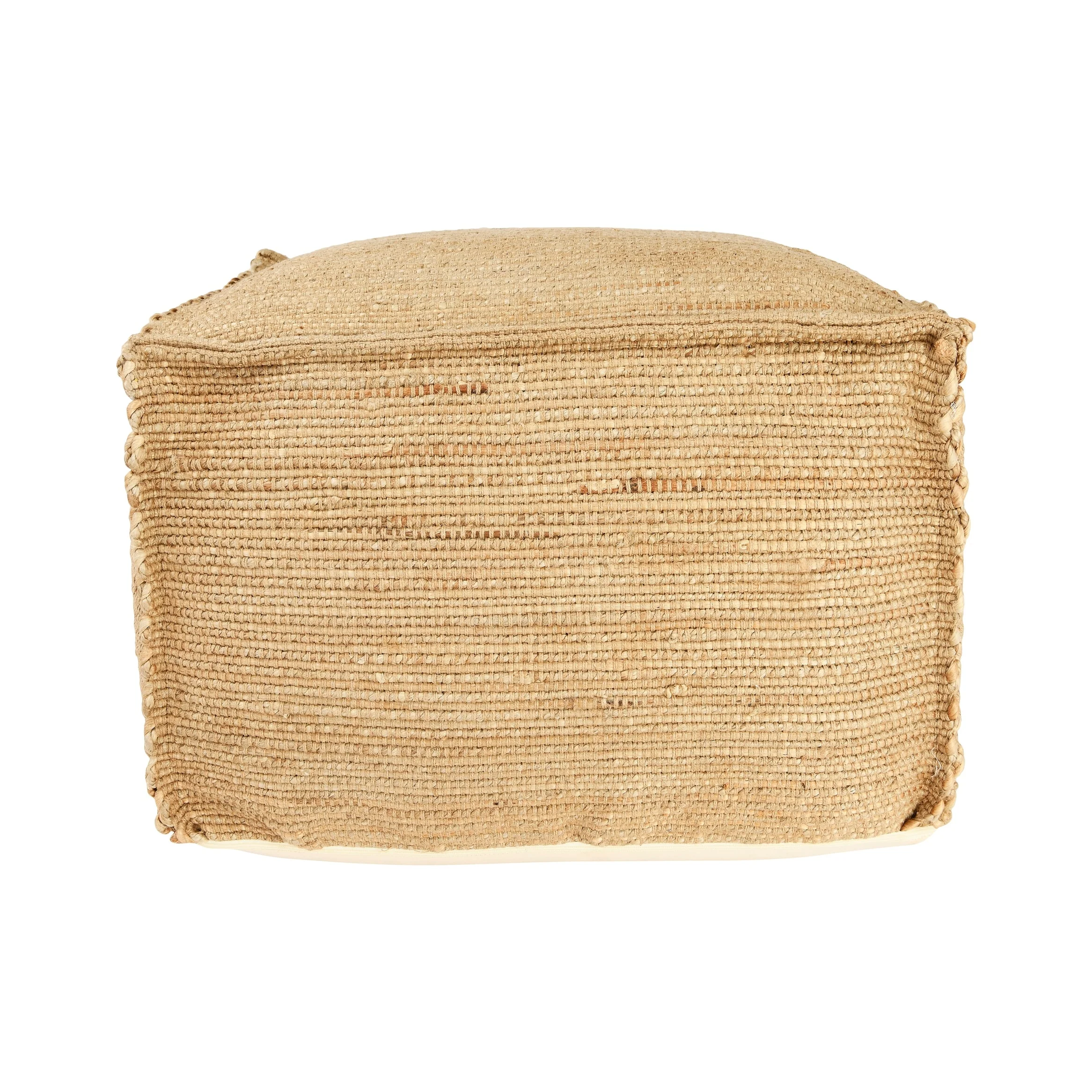 16H Handwoven Jute Pouf