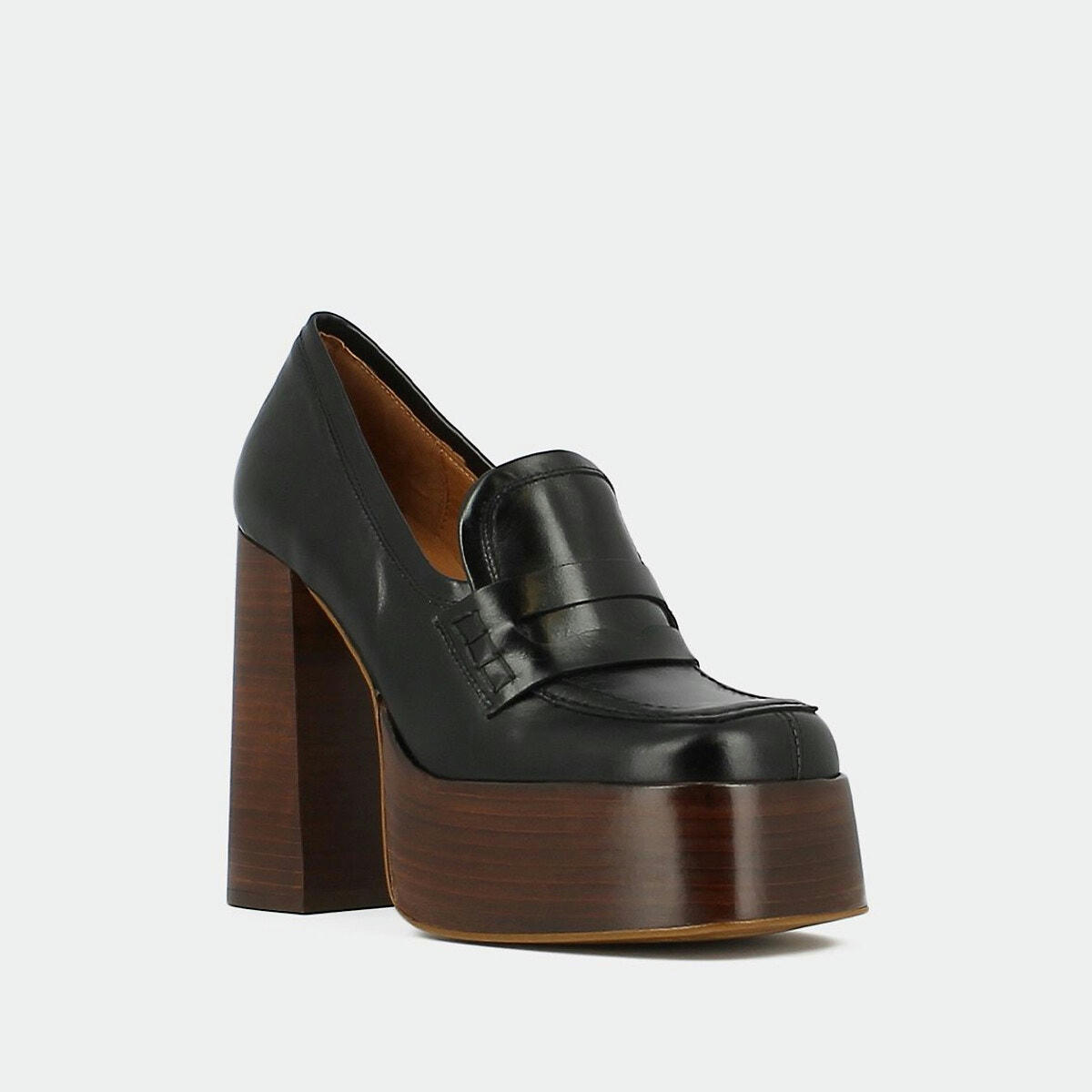 Mocassins à talon en cuir Backy