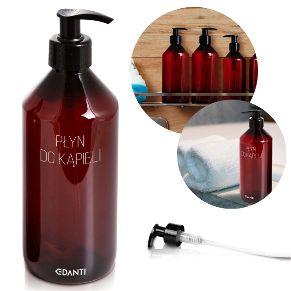 Dozownik Z Pompką Butelka Na Płyn Do Kąpieli 500 Ml Wielokrotnego Użytku