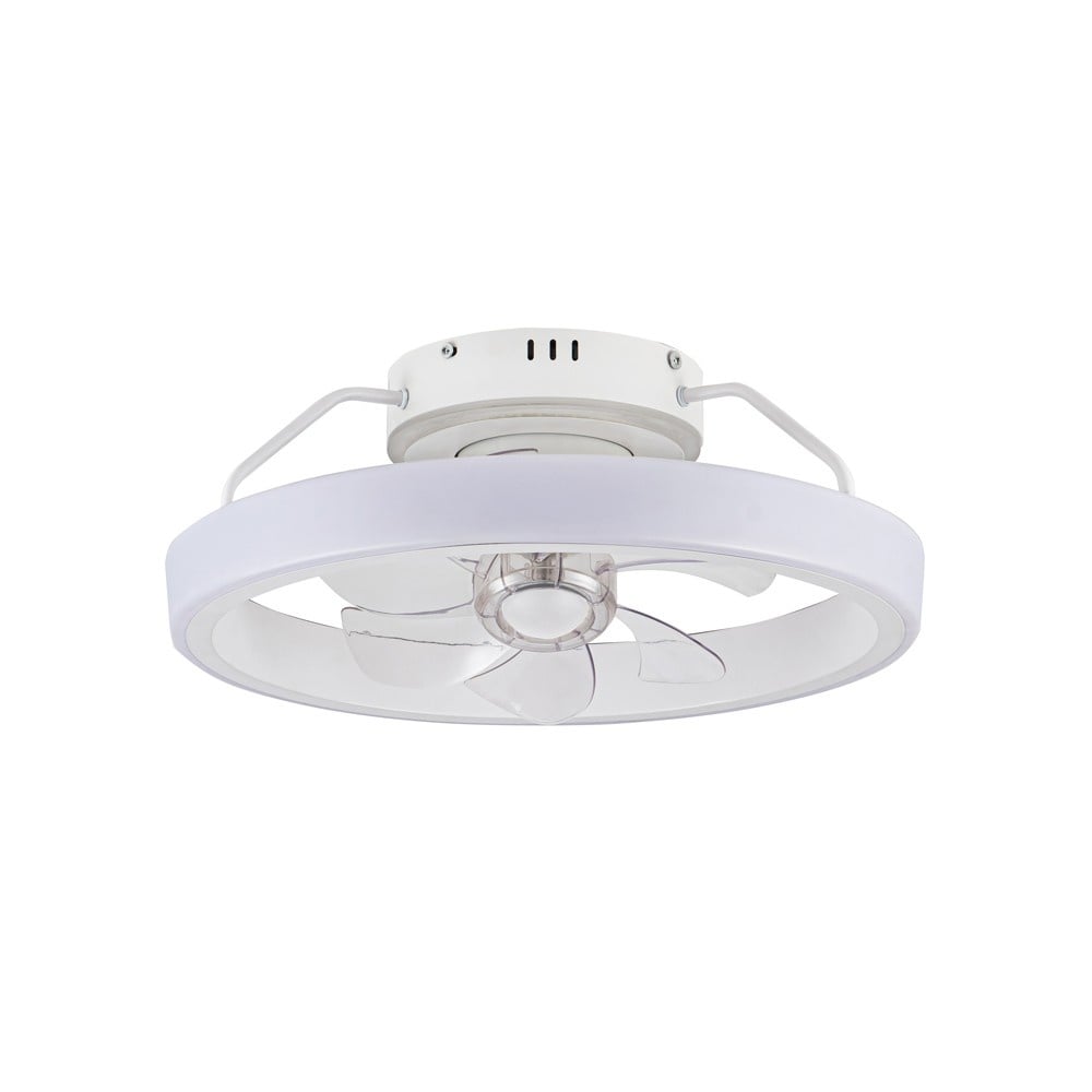 CristalRecord plafondventilator Dinirot - 2 lichts - 50 x 19  cm - wit