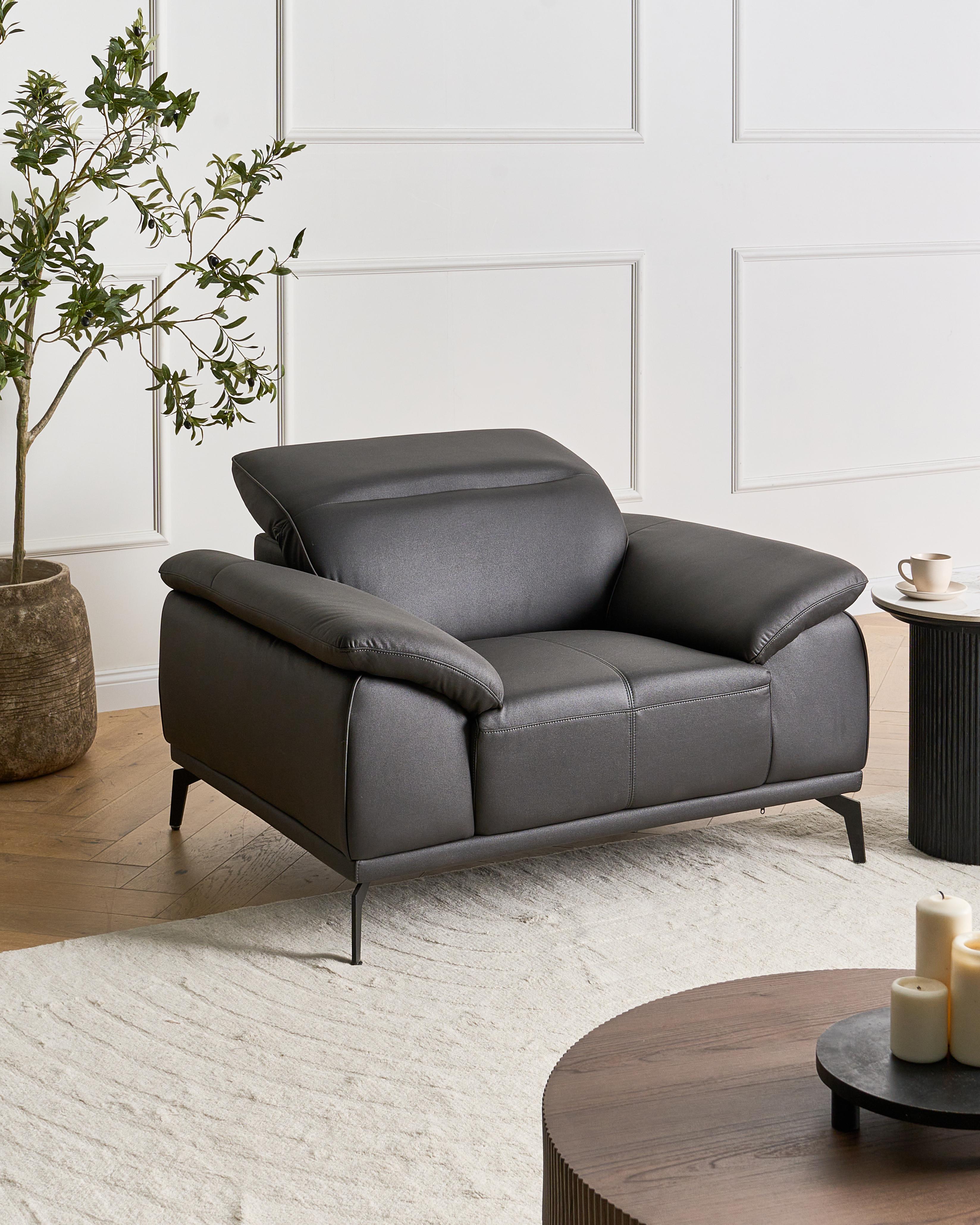 Armchair VEJEN Fabric Black